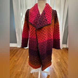 Anis. A vintage red wool blend trench jacket women’s size  small GUC